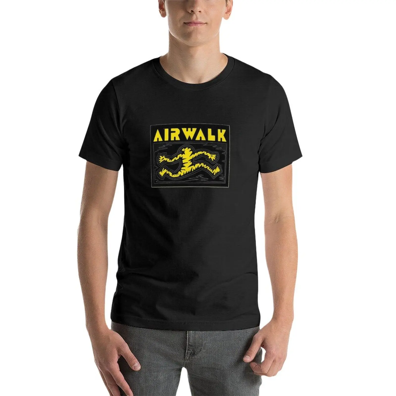 تي شيرت رجالي على لوح التزلج ، أحذية Airwalk ، الجري ، تصميم جديد للرجال تي شيرت جرافيك مخصص ، بلوزات لطيفة ، قمصان طويلة