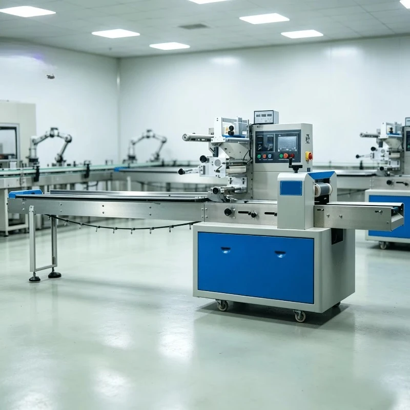 Flow Pack High Speed Packaging Machine Multi Funckion Pillow Packing Machines Servo Type Plastic
