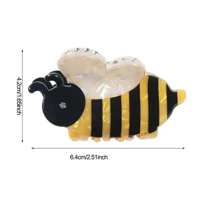 Cartoon Hair Claw For Women Cute Bee Ball Shape Shark Hair Gripper Claw Creative Acrylic Animal Hair Clip Girls Hair Accessories - view 6