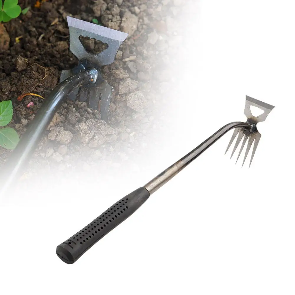 

2 In 1 Uprooting Weeding Tool Ergonomic Handle Manual Lightweight Weeder Fork Puller Soil V Weeding Shovel Removal Loose Ga B3s4