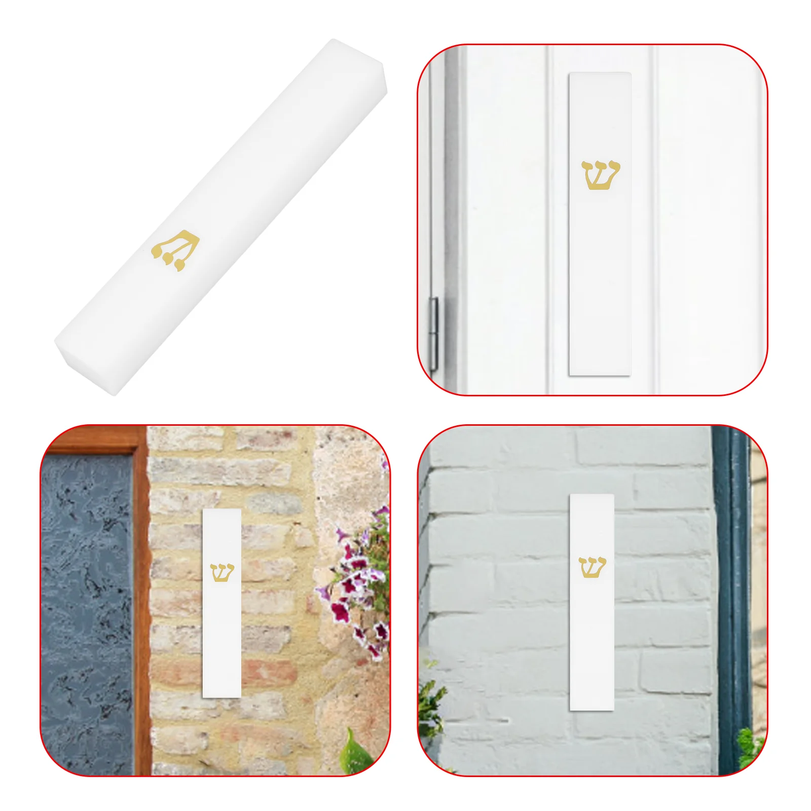 

Resin Door Post Crafts Home Decorations Acrylic Adornment Front Mezuzah Blessing Case Judaica Mezuzah Jewish Door Mezuza
