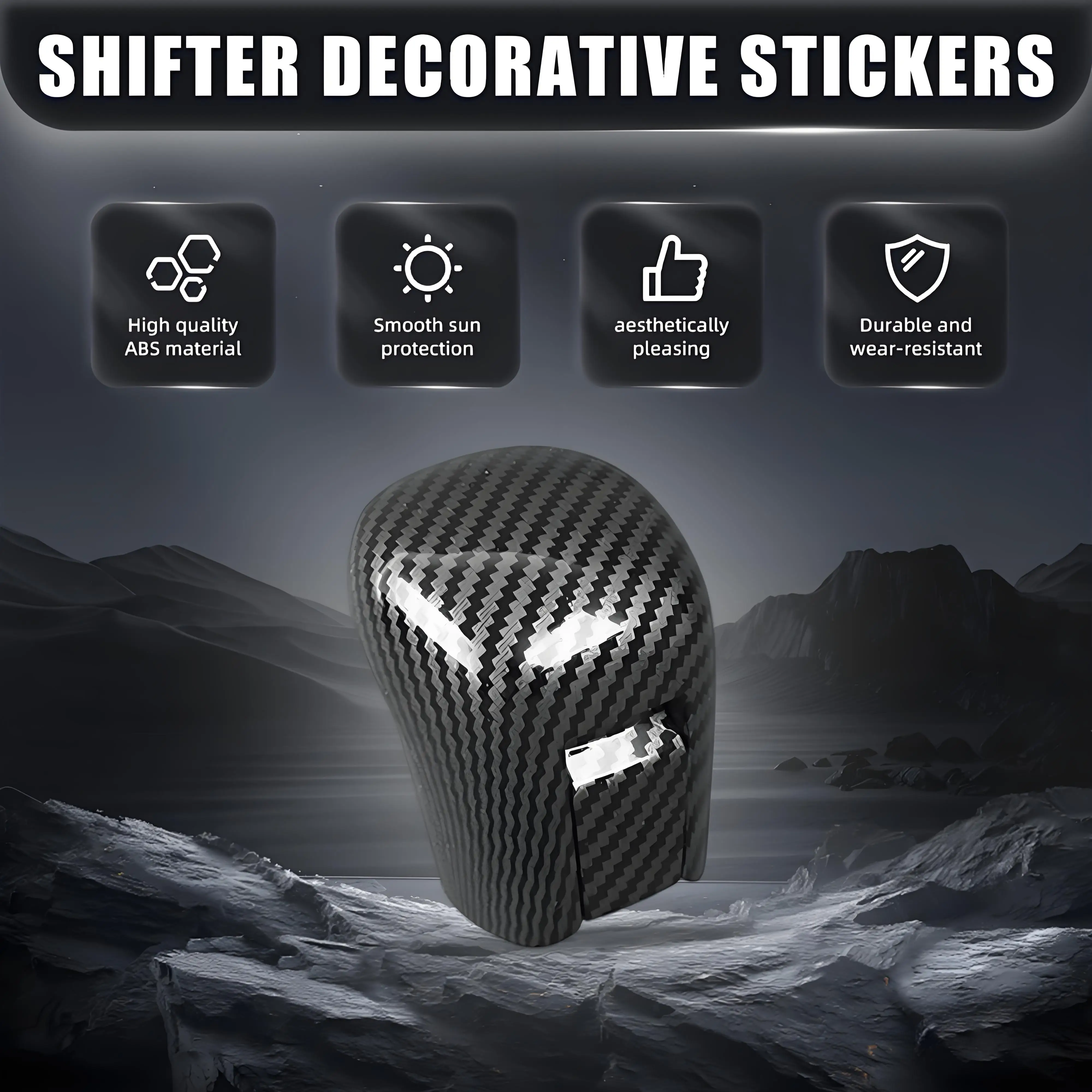 Carbon Fiber Auto Schalthebel Hebel Schutz ABS Knopf Kopf Abdeckung Trim Innen Zubehör Für 10th Gen Honda Civic 2016-2021 – Detail 9