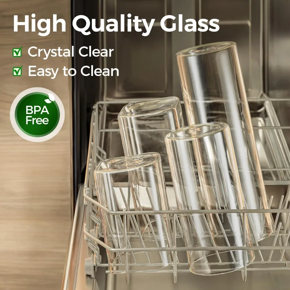 Square Glass Pantry Containers Set of 6 - 0.7/1.2/1.6Qt, Airtight Bamboo Lids, Borosilicate Glass Jars for Kitchen Storage view 4