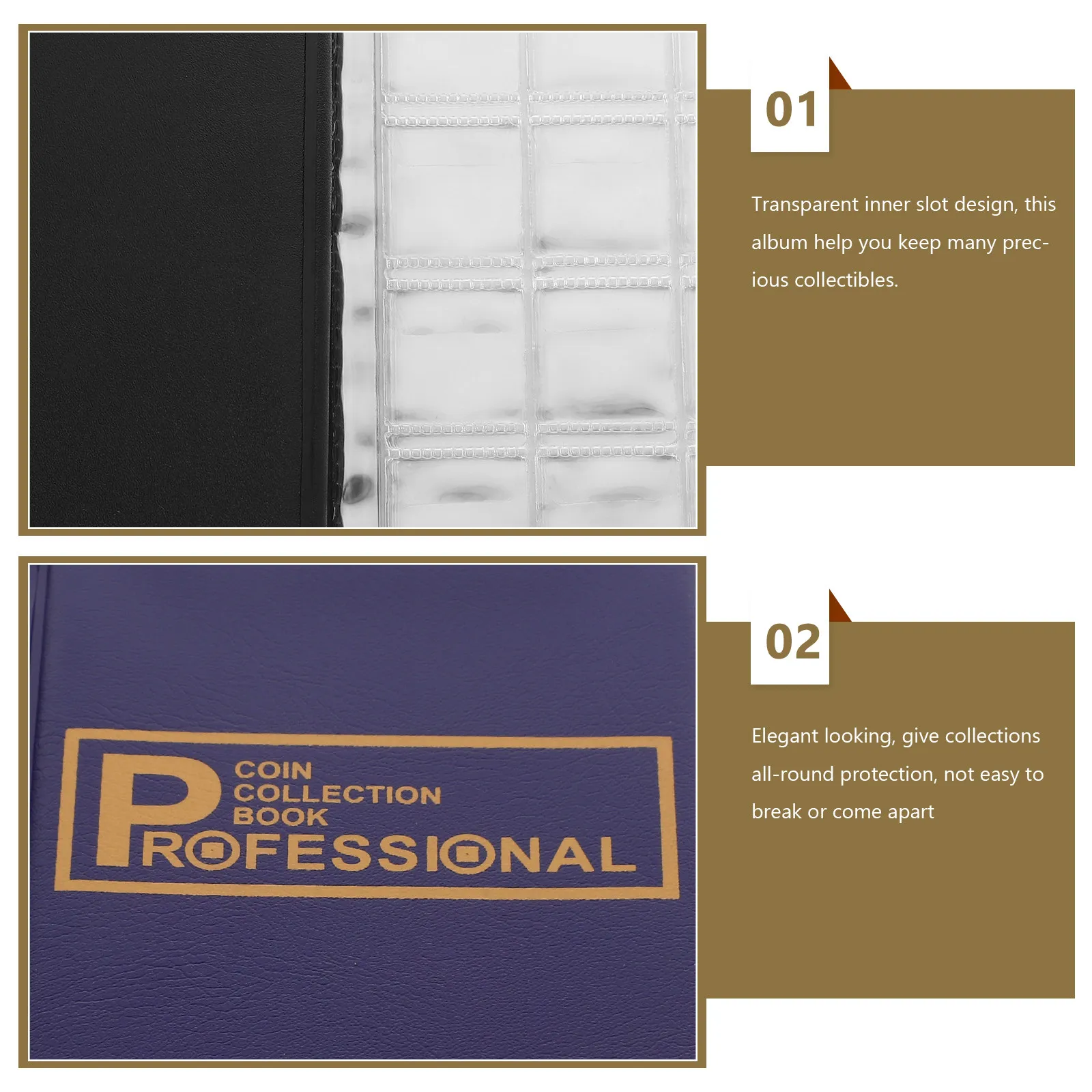 

Альбом для хранения памятных монет, элегантная книга для коллекционирования монет всех типов, портативная, надежная защита для ценных монет