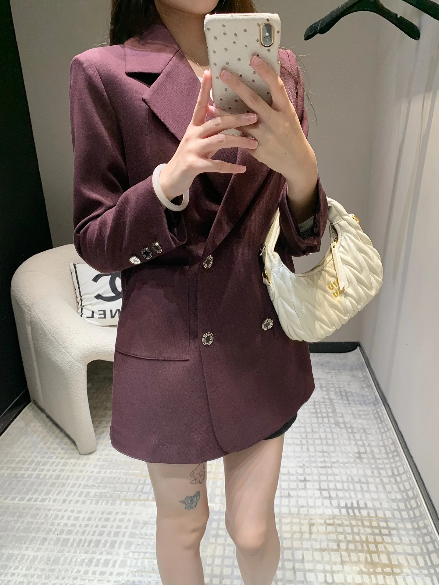 Elegant Wool Blend 2024 Woman Clothing Korean Lady New in Jackets Top Outerwears Women's Blazers Clothes Coats Dress Suit Jacket