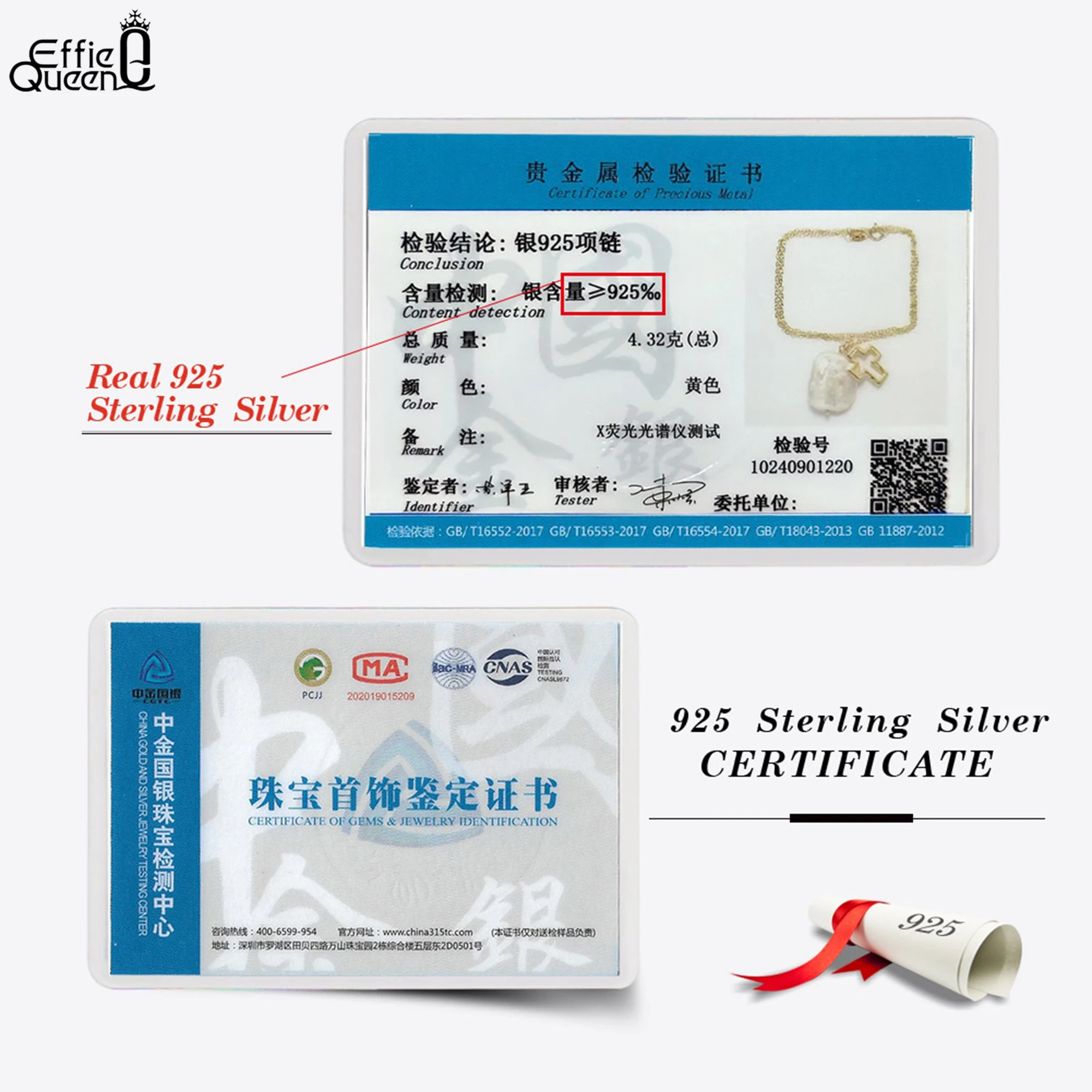 EFFIE QUEEN جودة عالية 925 الفضة 14k الذهب الباروك اللؤلؤ قلادة قلادة رومانسية مجوهرات للنساء 2025 الاتجاه قلادة GPN79