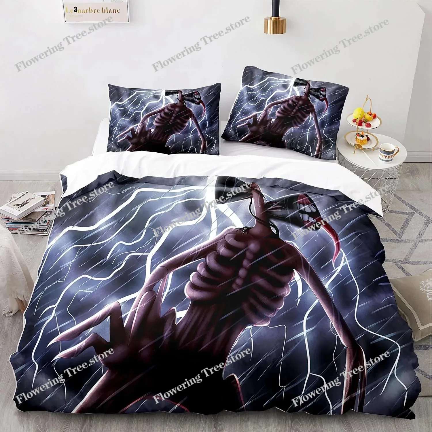 

Siren Head Bedding Set Single Twin Full Queen King Size Siren Head Bed Set Aldult Kid Bedroom Duvetcover Sets 3D Print