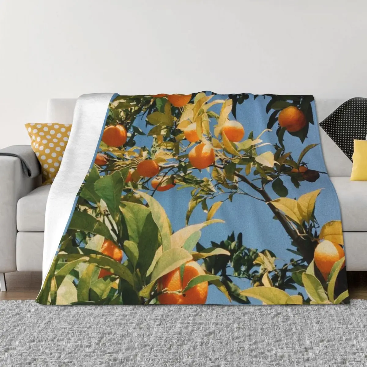 

Vintage Oranges Throw Blanket blankets ands decorative Plaid on the sofa Blankets