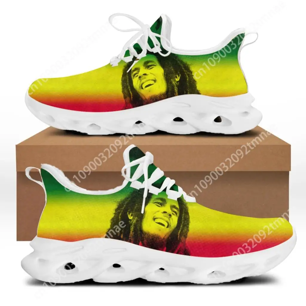 

Bob Marley Reggae Rasta Music Singer Flats Sneakers Mens Womens Sports Running Shoes High Custom DIY Sneaker Custom Made Shoe