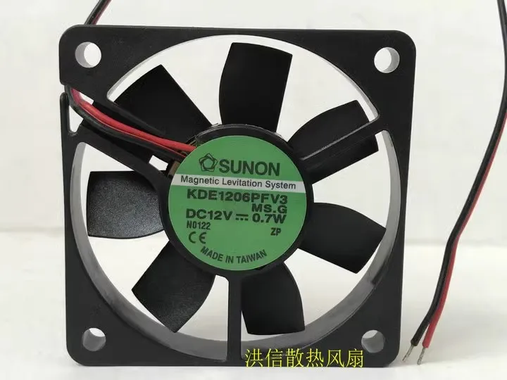 Free shipping brand new 6010 KDE1206PFV3 DC12V 0.7W magnetic levitation silent cooling fan