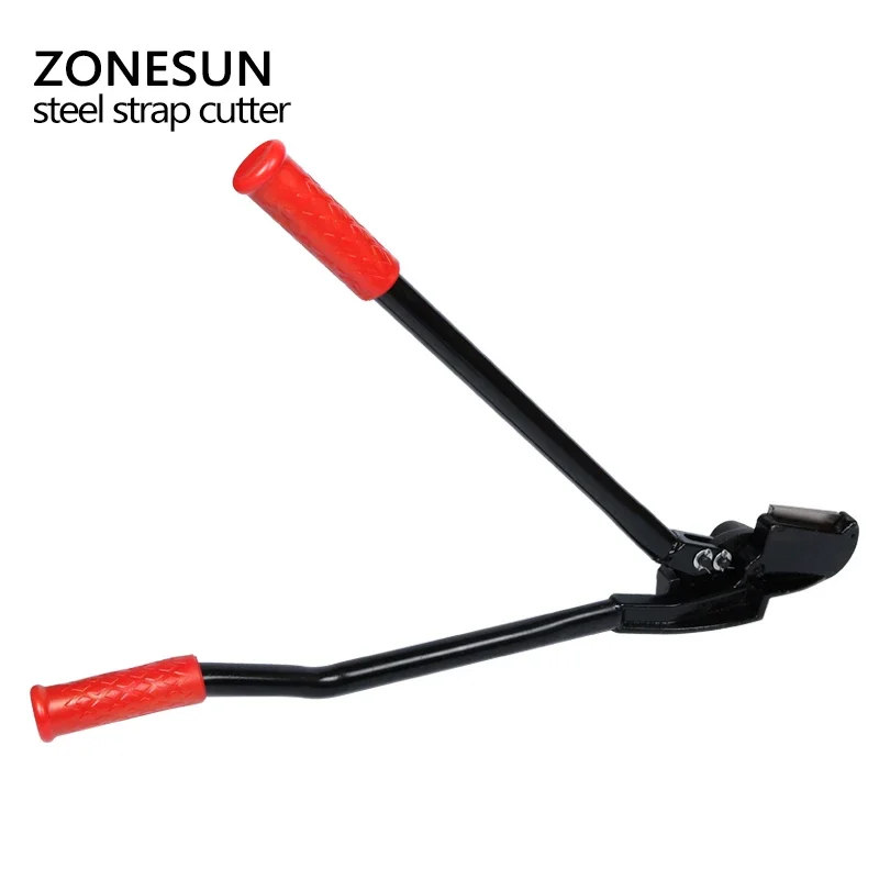 ZONESUN Long Hand H400 Metal Shear Steel Strapping Cutter Iron Belt Scissor Tungsten Carbide Steel Band Strapping Cutter