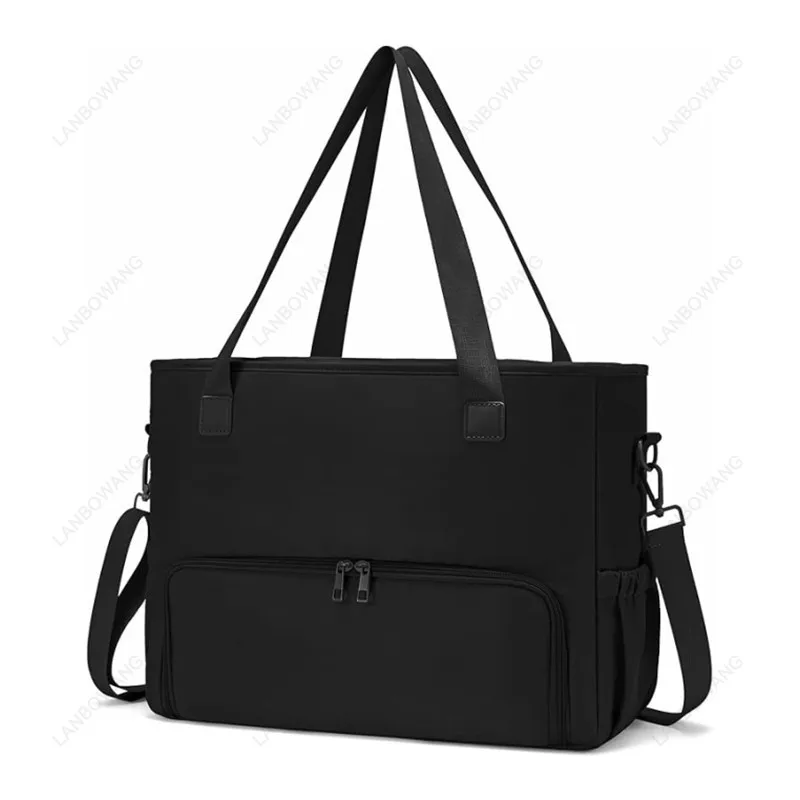 Women Combo Handbag Insulated Lunch Box Crossbody Laptop Bag Large Portable Thermal Lunch Shoulder Tote