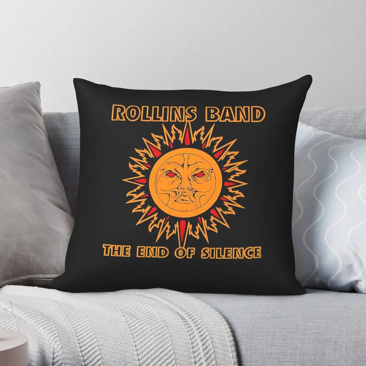 Rollins Band End Of Silence Square Pillowcase Polyester Linen Velvet Pattern Decorative Throw Pillow Case Sofa Cushion 45x45