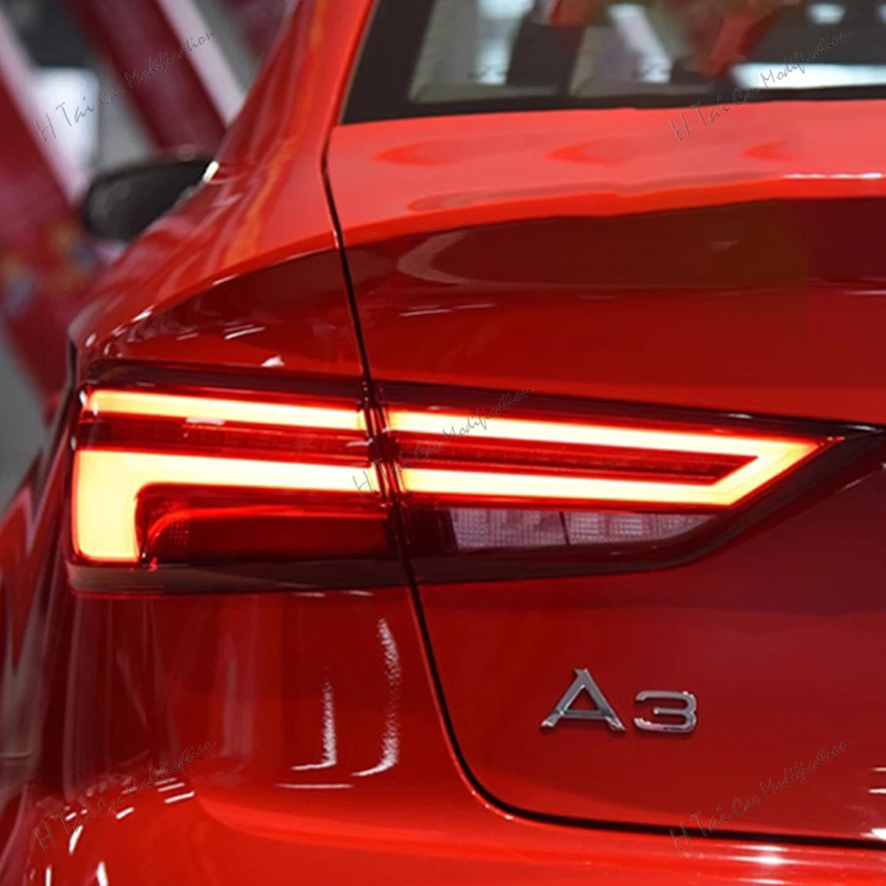 Pair LED Tail Lights For Audi A3 2013-2016 2017-2019 Rear Lamps Taillights Rear Fog Lights Turn Signal Car Tail Light Assemblies view 4