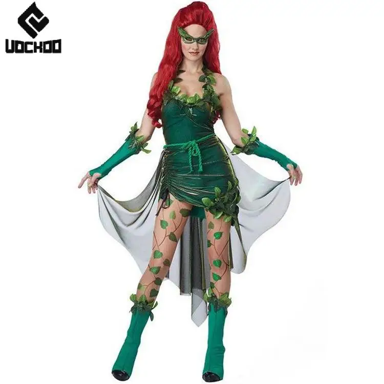 

Tree Monster Dress Green Spirit Cosplay Costume Halloween Dress Women Carnival Ball Outfit Festival Day of The Dead Clothing