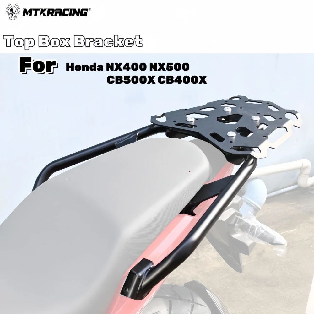 

MTK Motorcycle Topcase Rear Rack Luggage Rack Carrier Shelf Top Box Holder Support Bracket For Honda NX400 NX500 CB500X CB400X