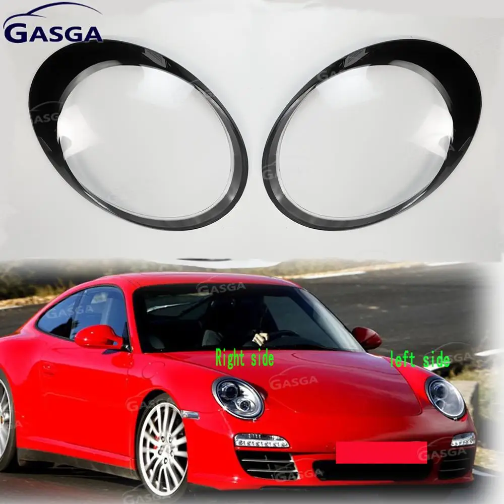 

Для Porsche 997 911 GT3-RS Carrera 2004-2012 автомобильная фара, сменная линза, крышка корпуса, черный край, стекло фары