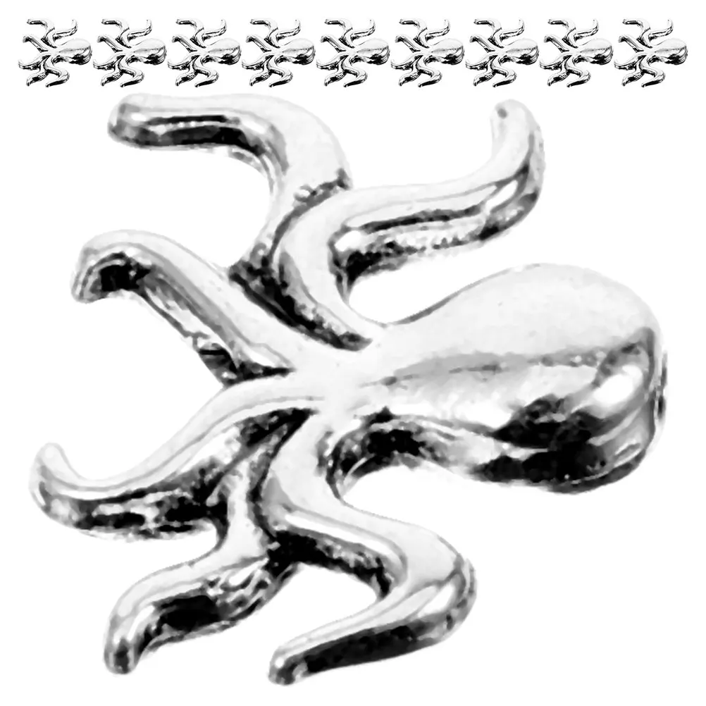 

50Pcs Octopus Beads Alloy Large Hole DIY Charms for Bracelet Necklace Making Jewelry Crafting Animal Spacer Beads Ocean Style