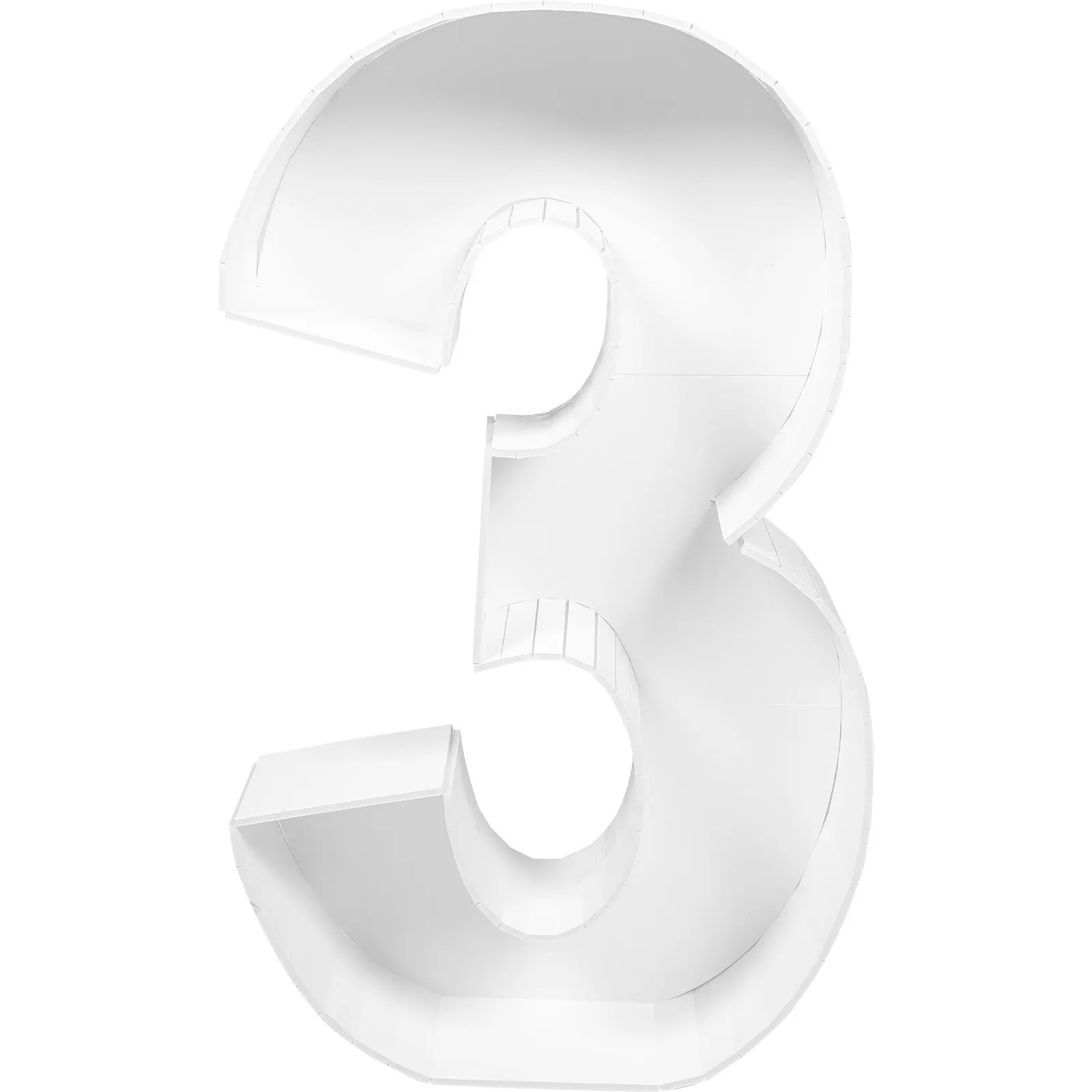 Number 3 Balloon Box 3D Number Sign Balloon Frame for Birthday Celebration Wedding Party Decor Personalize with Balloons Flowers