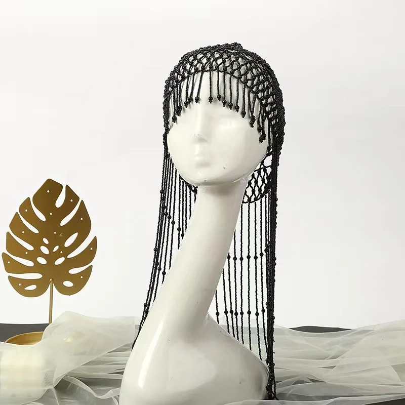 غطاء رأس مرصع باللؤلؤ للسيدات - سلسلة إكسسوارات شعر عصرية فاخرة لحفلات الرقص واللؤلؤ المقلد #1