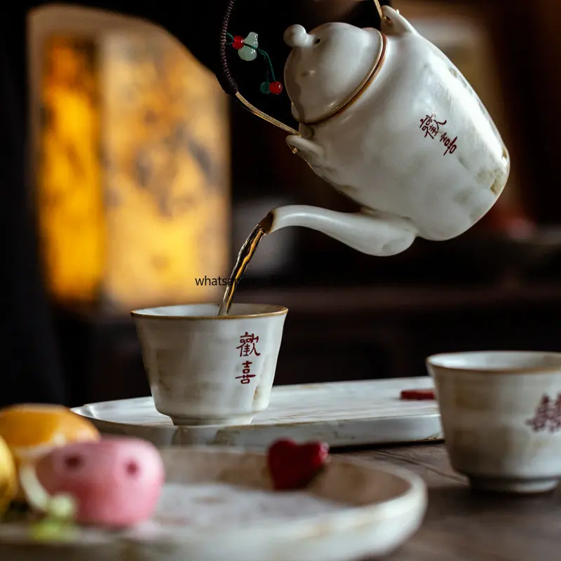Ceramic Teacup Master Cup Kung Fu High-end Cup Personal Special Single Cup Drinking  Hospitality  Set Exquisite