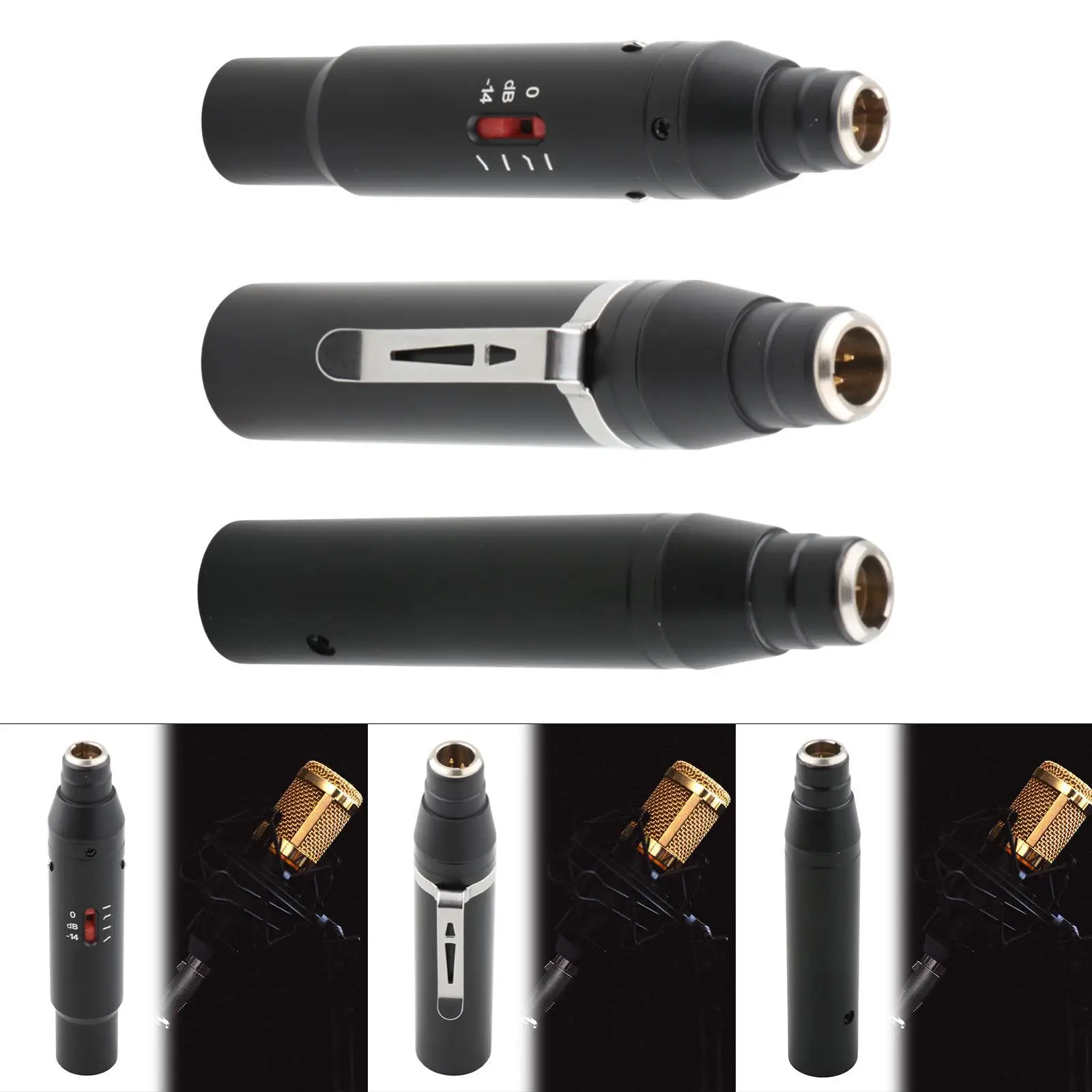 Adaptador de alimentação XLR MIC 4 pinos Mini letras para usar adaptador microfone