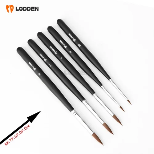 Imagen 2 del producto Pluma de cepillo de porcelana Dental, herramientas para dientes de laboratorio Dental, moldeador de dentista, pincel Interdental de esmalte de plástico, pincel de cerámica, 5 uds.