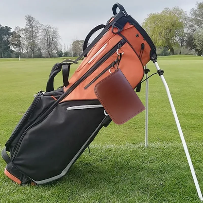 1 Buah Tas Organizer Kit Alat Golf Kulit-Penyimpanan Multifungsi Portabel untuk Aksesori Golf, Penggunaan Lapangan Luar Ruangan