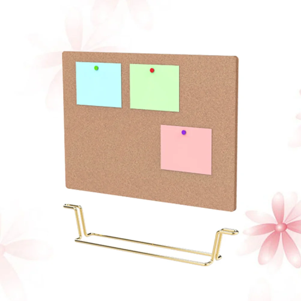 Cork Board Bulletin Board Message Boards Wooden Pin Memo Board Notice Board for Home Office (Golden Base)