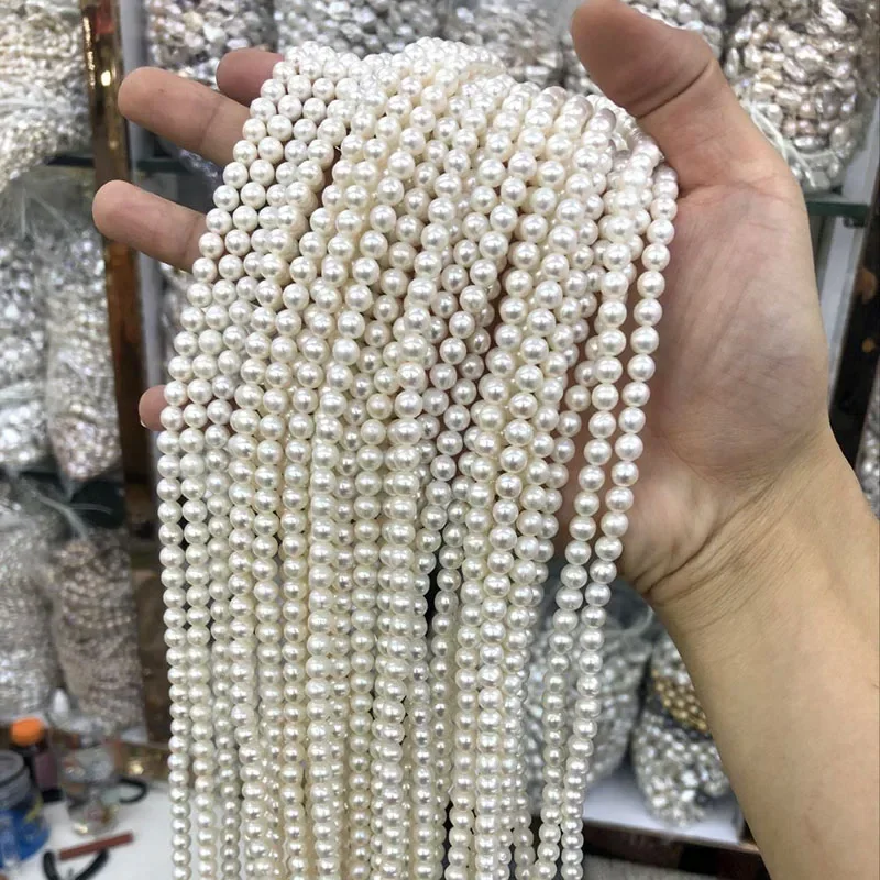 6-6.5mm Good Quality Natural Freshwater Pearls Round Pearl Loose Beads DIY Necklace Bracelet for Jewelry Making