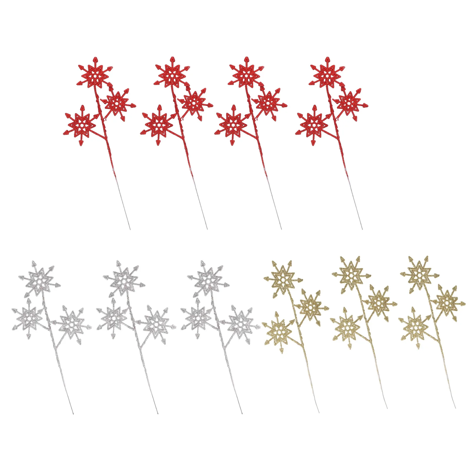 

10Pcs Glitter Artificial Leaves Multifunctional Xmas Decoration Simulated Leaf Decors for Christmas Tree Wedding Party Banquet