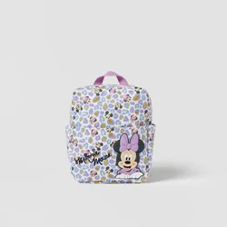 Disney Cartoon Minnie Mouse mochila para crianças, mini mochila escolar para meninas e meninos, bolsa de ombro fofa