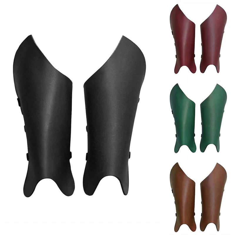 Armadura de guardia de pierna de caballero elfo del Renacimiento Medieval, accesorios de disfraz de pirata vikingo, zapatos LARP, botas, polainas