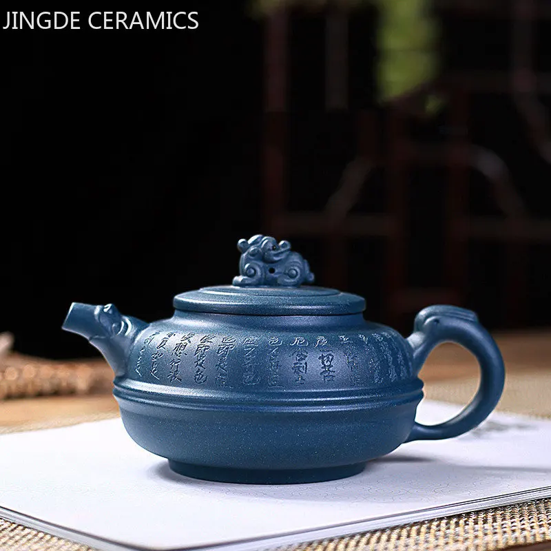 

Master Handmade Yixing Purple Clay Teapot Tradition Filter Beauty Kettle Raw Ore Green Mud Tea Pot Authentic Zisha Tea Set 320ml