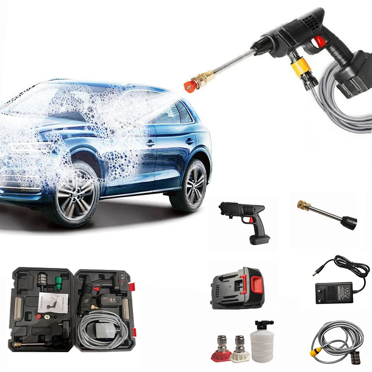 

Automatic Car Wash Guns Machine Professional Car Washer Rechargeable Durable Battery Cordless Pressure Washer