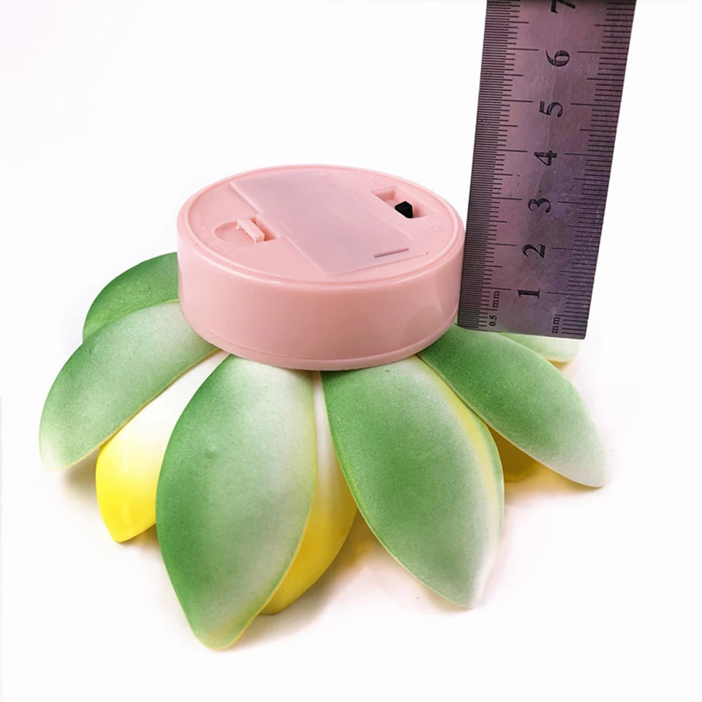 

4pcs Led Lotus Light Waterproof Artificial Lotus Lamp With 2 Button Batteries Decor For Home Wedding Pool Party Bright