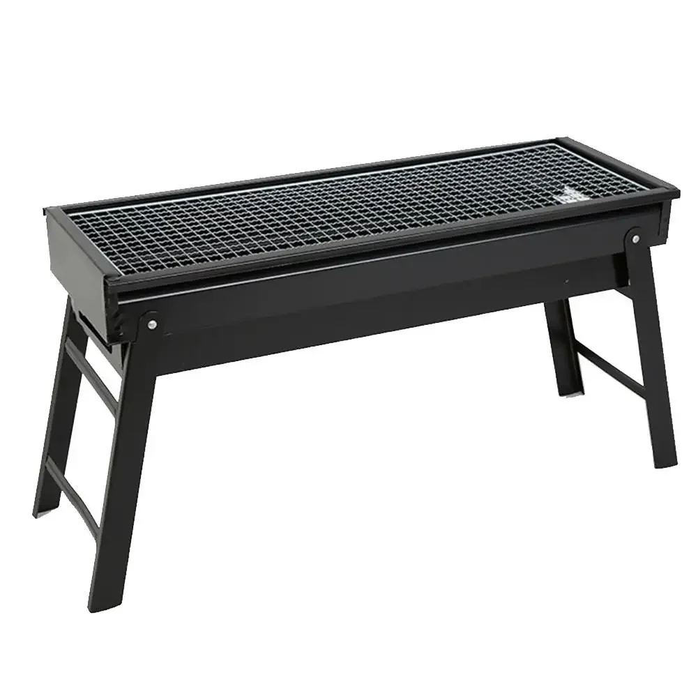 Portable Charcoal Grill Outdoor Grill with Handle Foldable BBQ Grill for Picnic Beach Terrace Backyard Barbecue