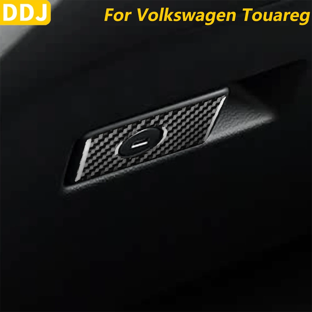 

Для Volkswagen Touareg 2019-2026: Декоративная накладка из углеродного волокна на панель переключателей бардачка пассажира, аксессуар для автомобиля