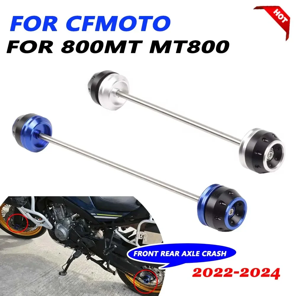 For CFMOTO CF800MT MT 800 800MT 2021 2022 2023 2024 Crash Sliders Rear Axle Fork Wheel Protector Motorcycle Protection Guards