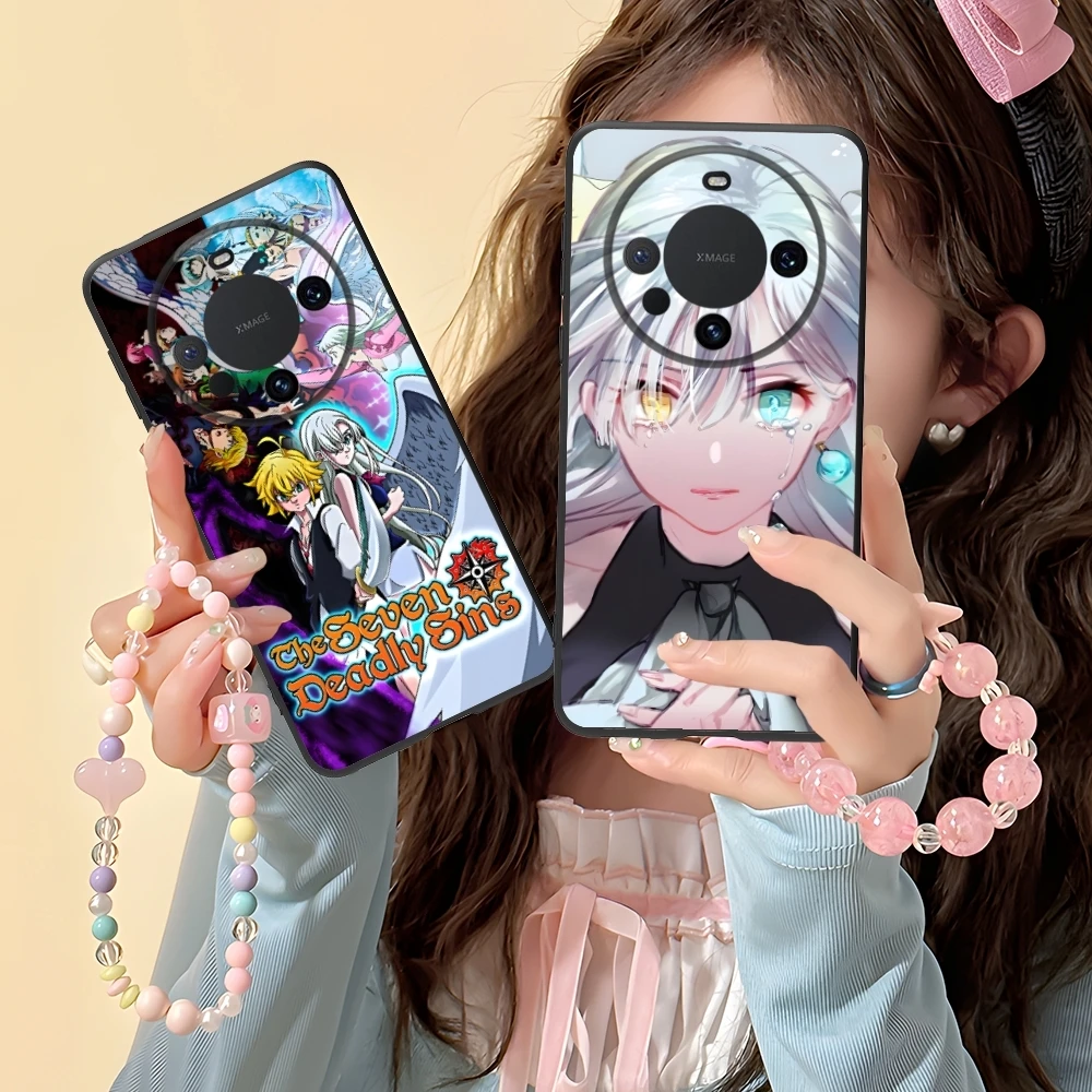 Seven Deadly Sins Elizabeth Mobile Phone Case for Huawei Mate 60 50 40 30 20 10 Pro Plus Lite E 5G Black Soft Phone Cover Shell