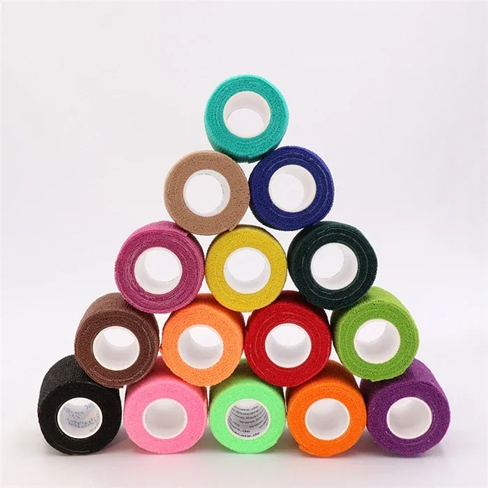 18 Farben buntes sportliches Wickelband, selbstklebende elastische Bandage, Hansaplast, Sportschutz, Knie, Finger, Knöchel, Handfläche, Schulter – Detail 3