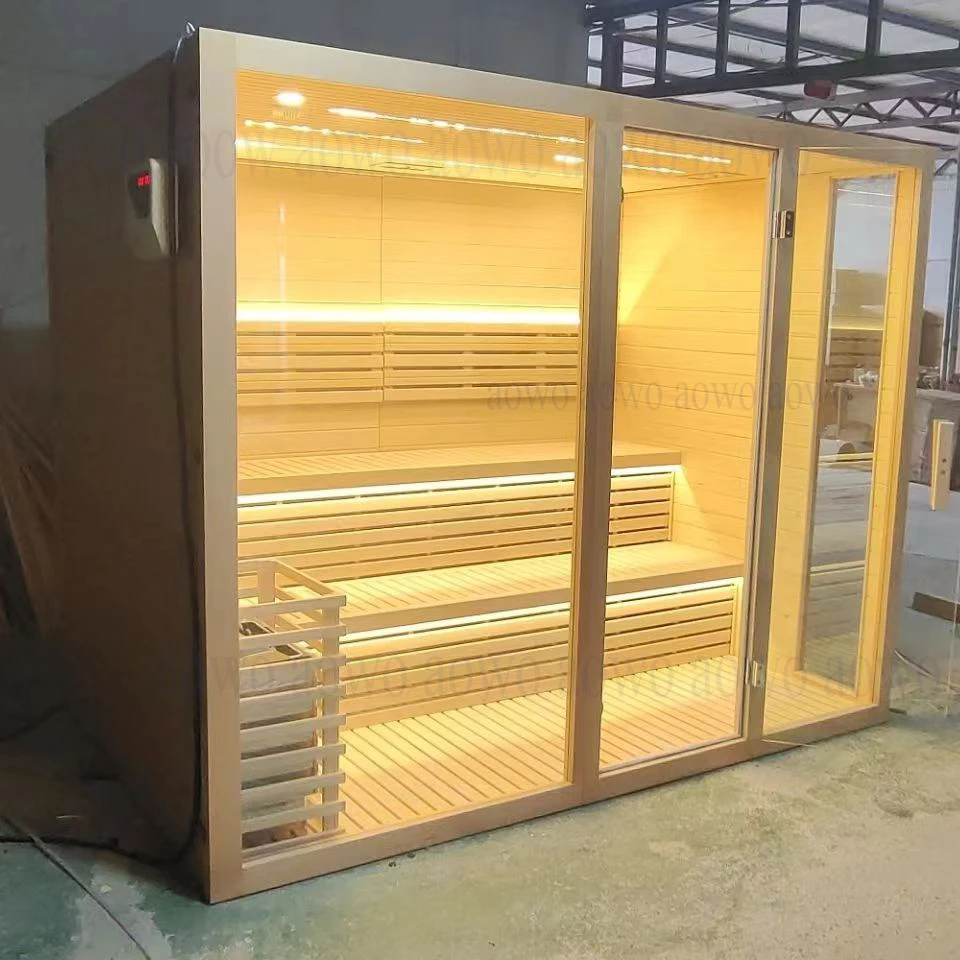 

Rectangle Outdoor Dry Sauna And Steam Rooms Stove Infrared Red Cedar Wooden House Spa Sauna Barrel Aluminum Exterior Cover