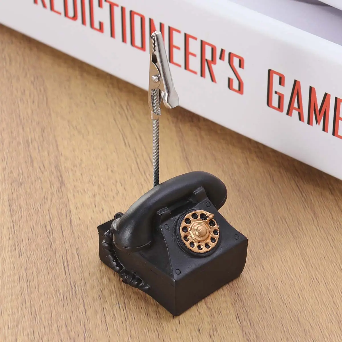 1Pcs Vintage Resin Memo Clip Note Holder Desk Photo Clip Document Organizer Message Folder for Office Table Decoration