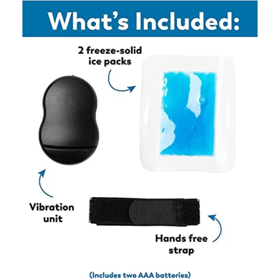 Plantar Fasciitis Relief - Vibrating Ice Pack - Intense Foot and Heel Pain Relief - Mechanical Stimulation - Cold Pad Device -