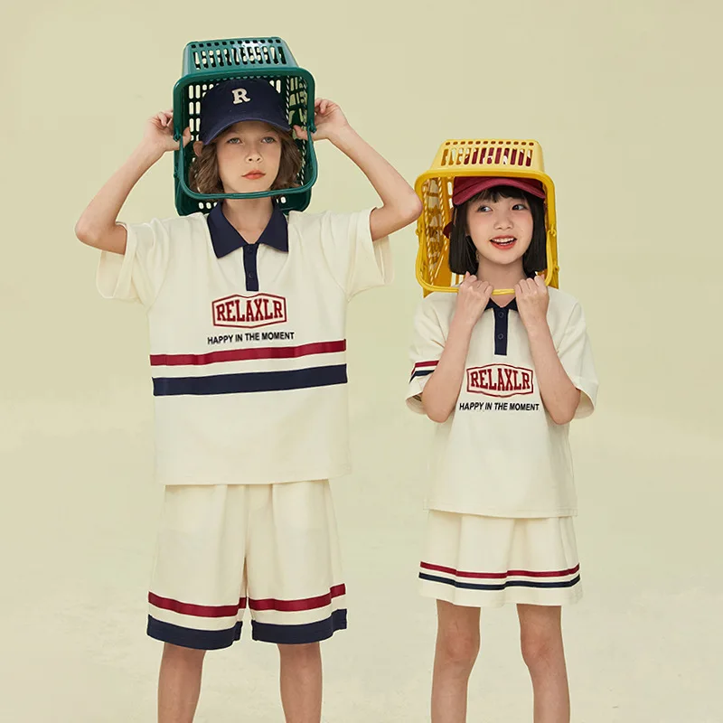 طقم بناتي صيفي جديد - النسخة الكورية ملابس أطفال صيفية أنيقة للفتيات عصرية وعصرية طقم مكون من قطعتين #2