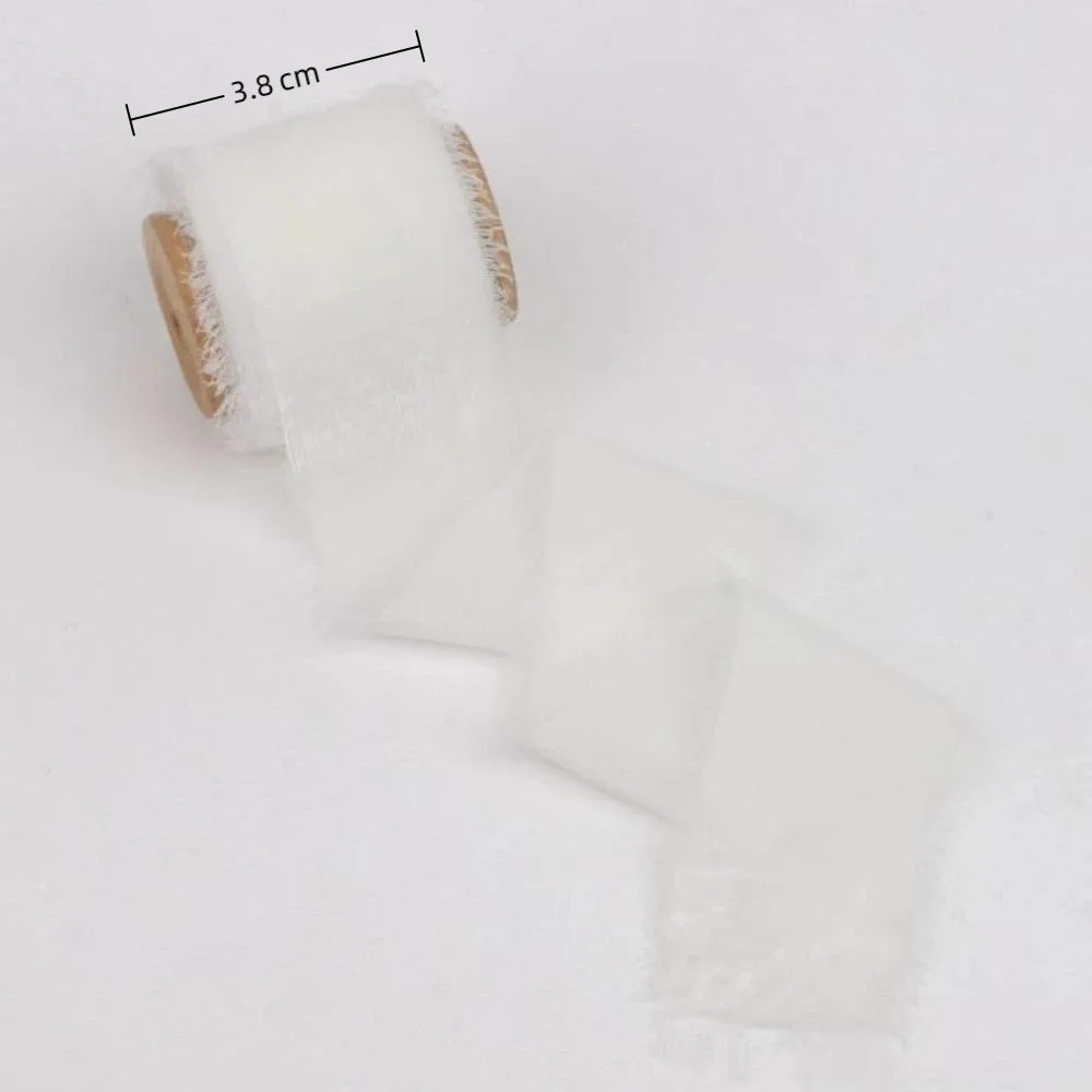 New 1 Meter Velvet Ribbon Thickening Ribbon Frayed Edge Gift Packing Ribbon Velvet Frayed Edged Ribbons Gift Packing