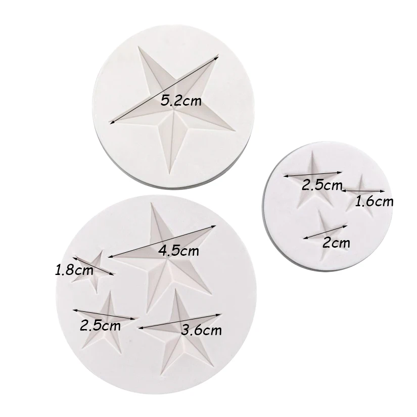 Star Silicone Mold Sugarcraft Chocolate Cupcake Baking Mold Fondant Cake Decorating Tools