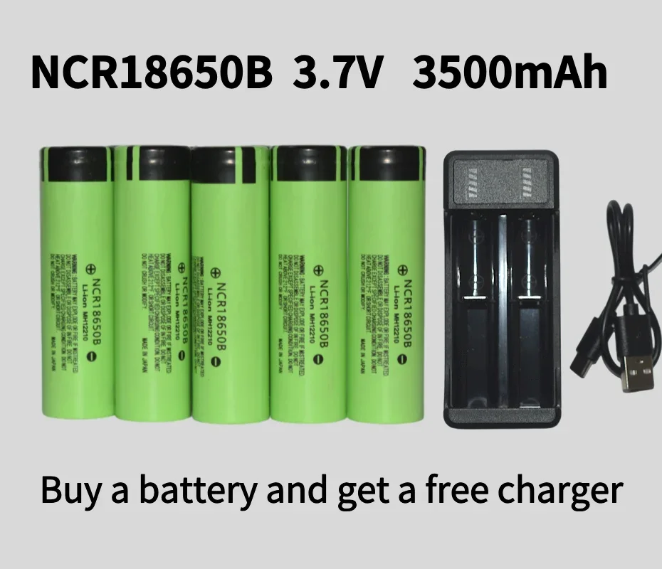 

Free Shipping Air Express NCR 18650B 34B 3.7V 3500mAh 30A Discharge Lithium-ion Rechargeable Battery Charger for Monitoring