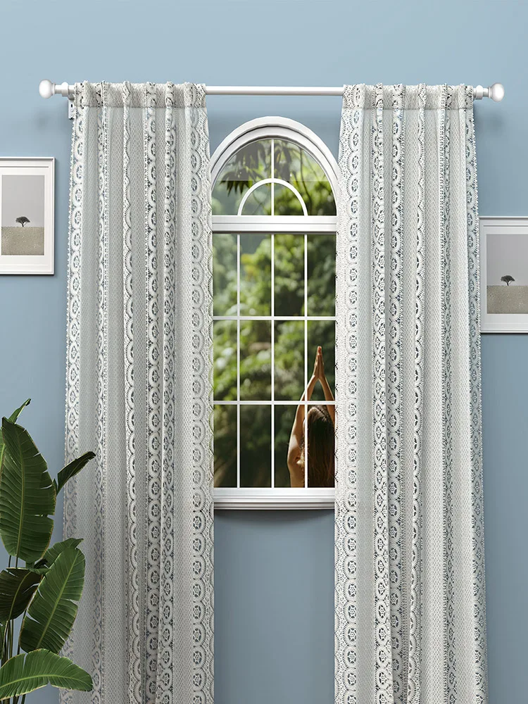 Universelles Gardinenstangenset, 45 Zoll - 147 Zoll. Hochleistungs-Verlängerungsstange, geeignet für große Fenster. Gespleißtes Design. Schwarz, Weiß, Gold, Silber. – Detail 7