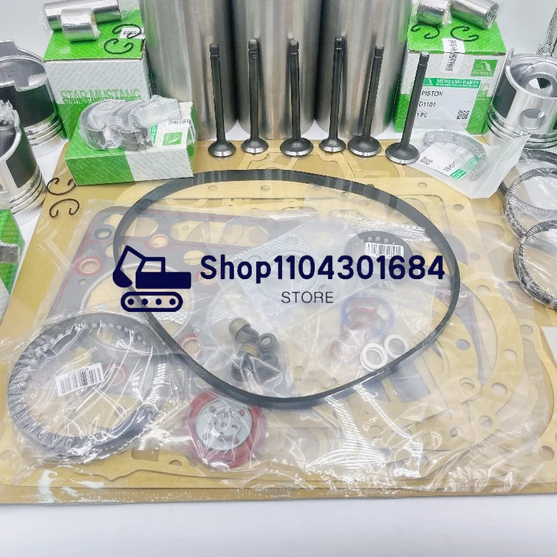 Overhaul Rebuild Kit for Kubota Engine D1101 D1102 Overhaul Rebuild Kit Tractor L2050DT L235DT L2350 L235F